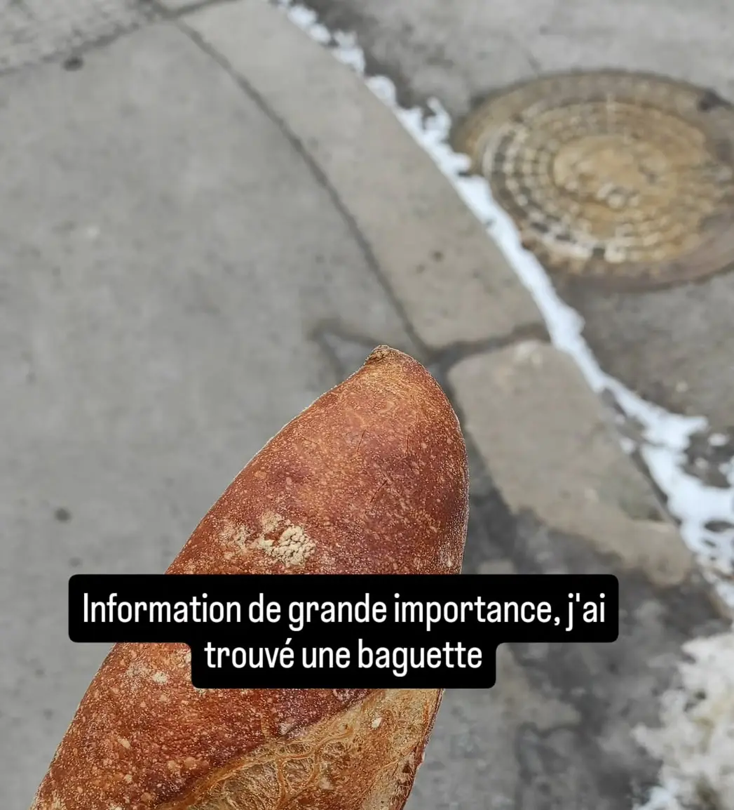 Une photo d'une baguette de pain